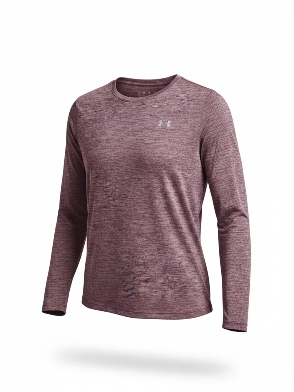 Under Armour Women's Long Sleeve HeatGear - Heathered Burgundy Size Large